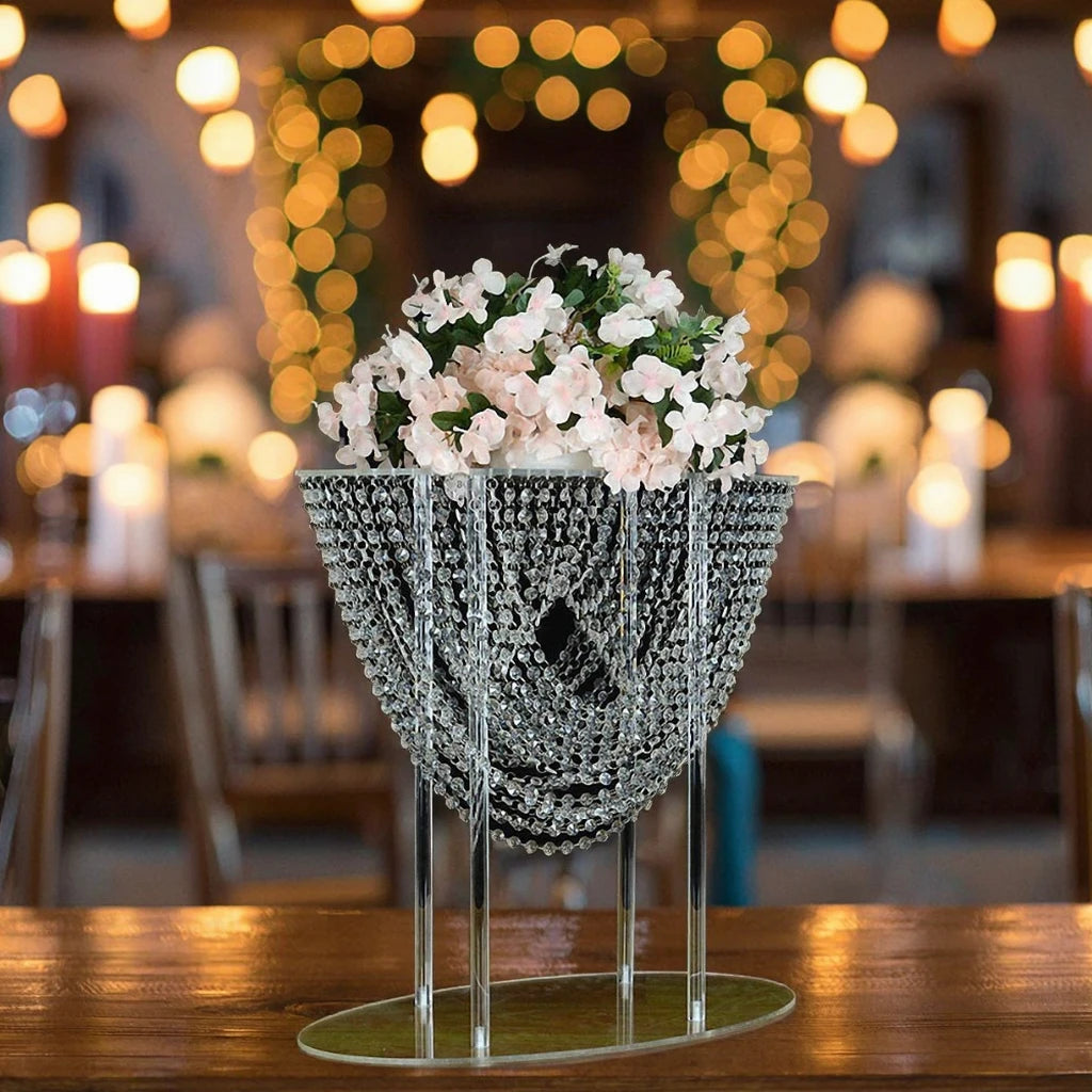 New Wedding Props Crystal Acrylic Flower Stand Banquet Hall Wedding Scene Hotel Table Floral Decoration Ornaments