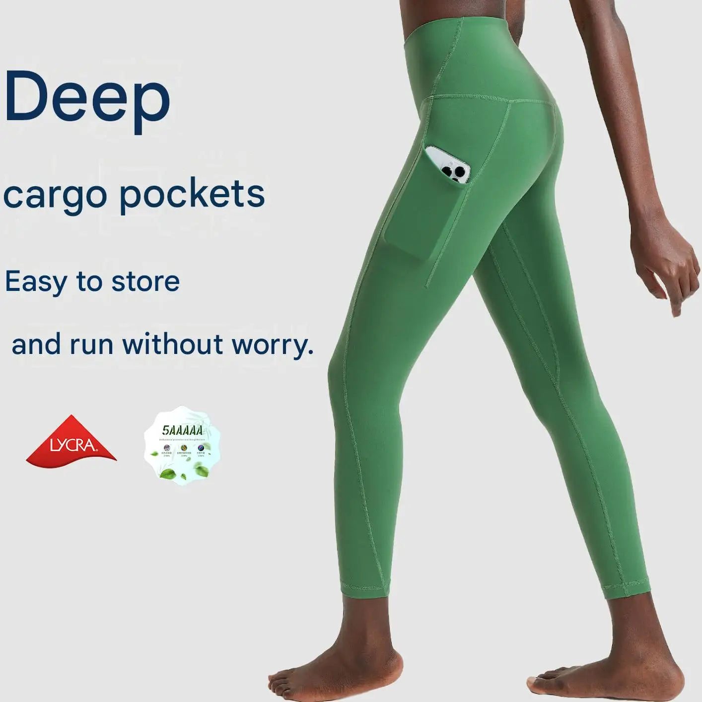 MAYYOUNG Wholesale Custom High Waist Polyamide Yoga Pants Tummy Control Non See Through With Pockets Leggings