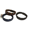 Braided Tiger Eye Natural Stone Stainless Steel Bracelet Men's Bracelet Leather Beaded Bracelet
