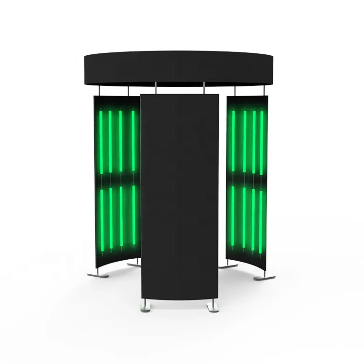 Custom 10ft Portable 360 Photo Booth Backdrop LED Lights Enclosure Environmentally Friendly CMYK Heat Transfer Trade Show