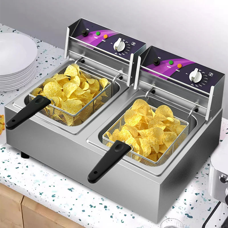 2500W Commercial Electric Friteuse Pour Poulet Frit Frymaster Container New Condition Fritto Friteza Friteuses for Hotels 220V