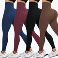 M092 Custom Logo Seamless Yoga Leggings Wholesale Women's Gym Workout Scrunch Butt Pants with Elastic Waist Closure