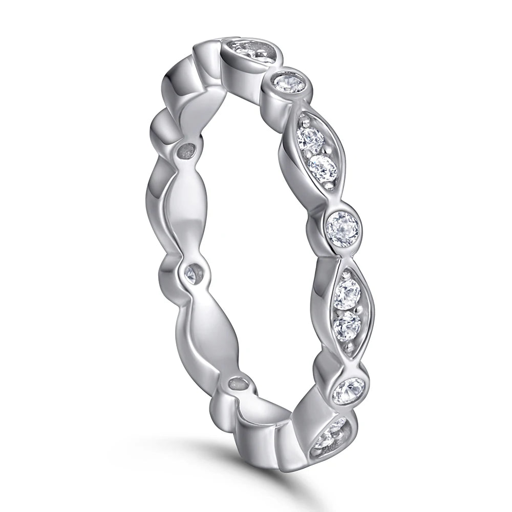 Sun Star TL-357 Fashionable Jewelry Stackable Wedding Band Silver 925 Ring