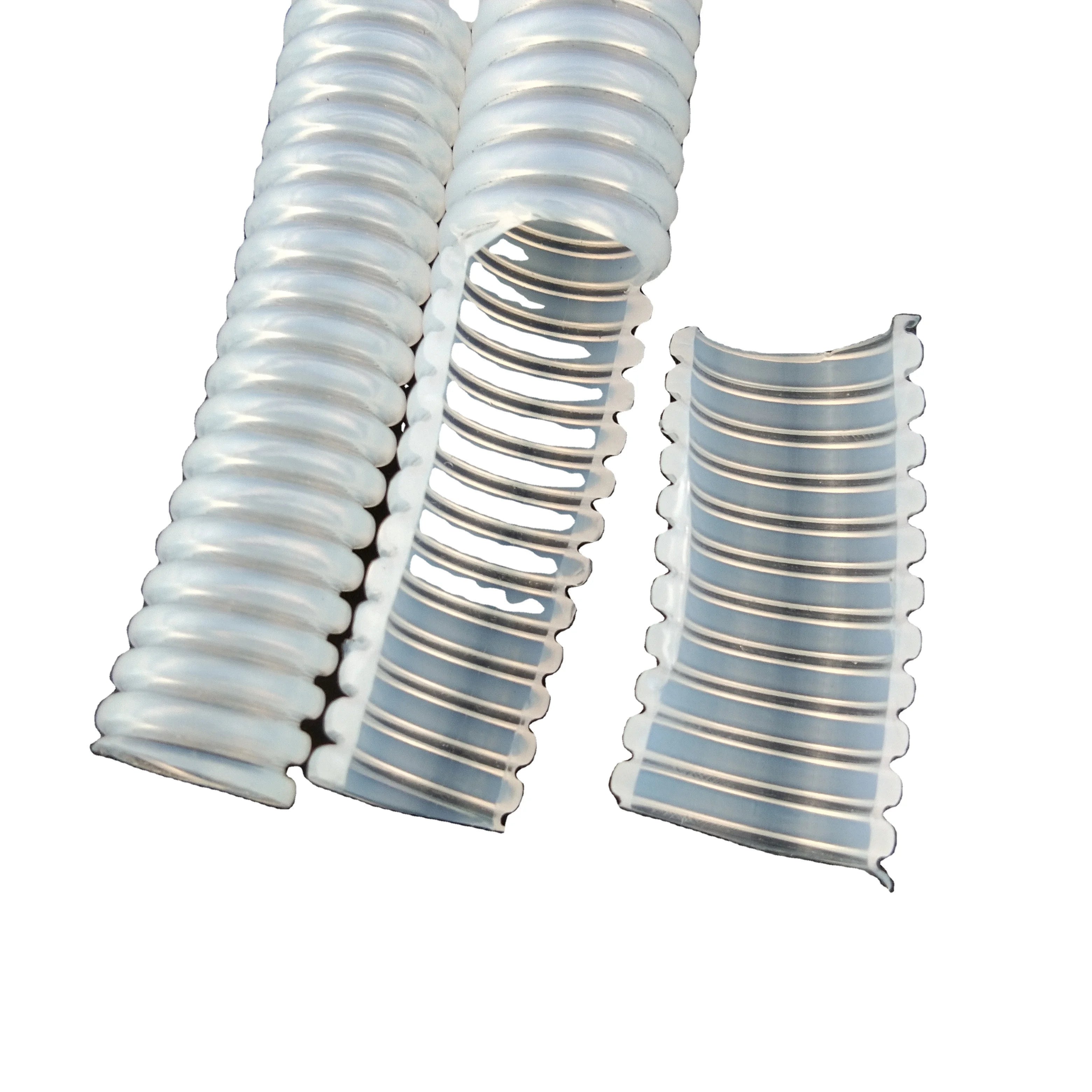 Flexible PTFE Convoluted Tubing OEM PTFE Corrugated Tube Hose Plastic Pipe
