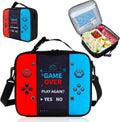 Kid Gamer 600D Insulated Lunch Box Reusable 20L Portable Waterproof Leakproof Letter Pattern with Name Tag