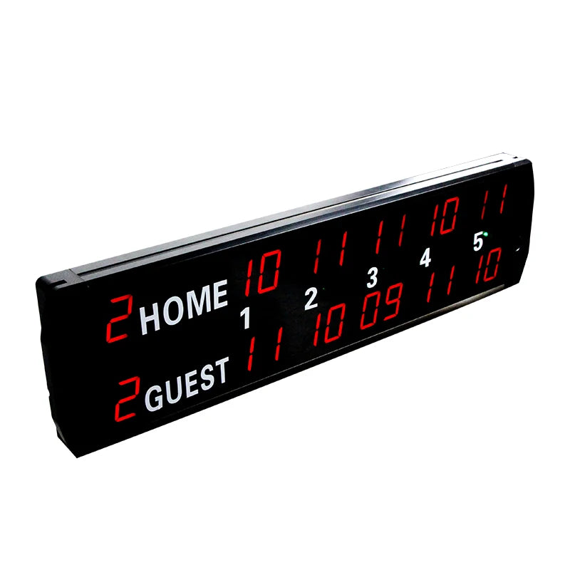 Portable Indoor Stadium Table Tennis Badminton Scoring Board Led Electronic Digital Volleyball Scoreboard with 5 Innings Display