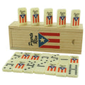 3005 Cheap Mini Tiny Dominoes Game Puerto Rico Flag Low Moq Double 6 Domino Heat-transfer Print logo for Table Game Playing