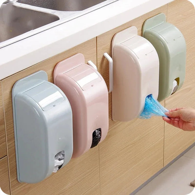 Eco-friendly Durable Plastic Bag Storage Box Wall Mount Saver Garbage Bag Organizer Dispenser for Easy Access MegaBDM