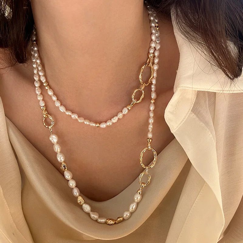 Vintage Wholesale Custom Fashion Lucky Natural Pearl Necklaces Bracelet Waterproof Jewelry Women Accessories Collar De Perlas