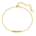 Gold Plated PVD Plating Stainless Steel Link Chain Removable Balls Charms Bracelet Anklet