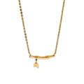 2022 18 K Gold  Stainless Steel Bamboo Necklace Light Luxury Design Does Not Fade