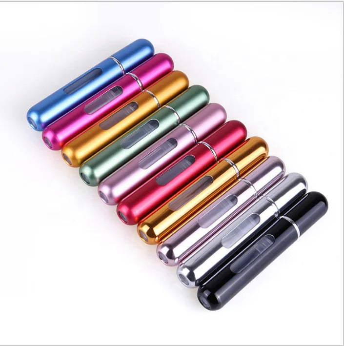 MUB Wholesale 8ml Mini Sized Refillable Aluminum Perfume Atomizer Empty Travel Spray Perfume Bottle