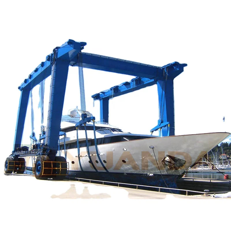 Marine Travel Lift Crane Hydraulic Boat Max Lifting Height with Motor PLC Core Components for Yacht 25m Electric 5000