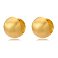 Gold-plated Brass 1.5cm Brushed and Matte Gold Ball Earrings Ear Clasps for Women Custom Fashion Jewelry