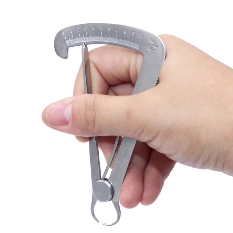 Stainless Steel Jewelry Diamond Measure Tools 0.1cm Inside Thickness Measure Jewlery Wax Dental Lab Vernier Caliper Gauge