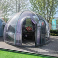 Full House Glamping Polycarbonate Igloo Design Waterproof Aluminium Exhibition Geodesic Dome Greenhouse for Outdoor Use