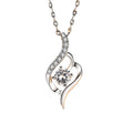 Wish Jewelry 925 Sterling Silver Original Diamond Test Past Brilliant Cut 1 Carat D Color Moissanite Heart Tear Pendant Necklace