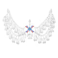 Assyrian Flag Maang Tikka Headband Silver Metal Leaves Tassels Hairband Head Chain Headwear Accessories