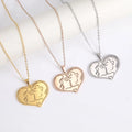 2025 Valentine's Day Gift Friendship Necklace Waterproof Stainless Steel Heart Necklace Kiss Head Personalised Necklace