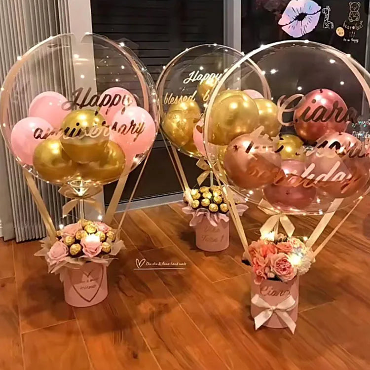 Bobo Balloon Bouquet Valentine's Day Flower Box Birthday Wedding Party Decoration