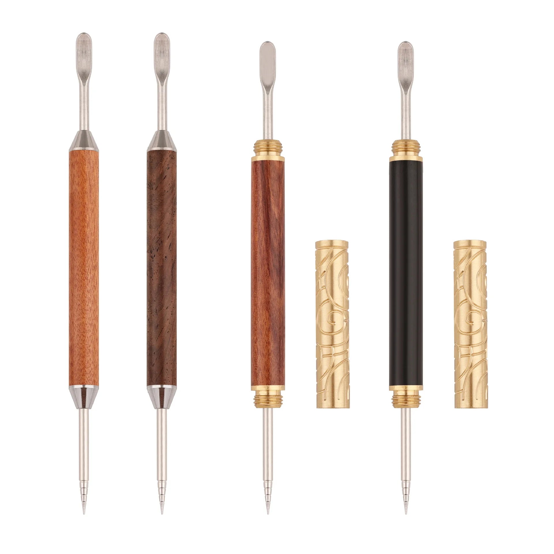 Portable Stainless Steel Barista Tool Wooden Handle Coffee Decorating Art Artist Latte Pen Pull Flower Needle for Coffee Art