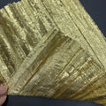 Pleated Gold Metallic Fabric for Skirt Dress Shiny Gold Foil Fabric Silver Draping Fabric MegaBDM