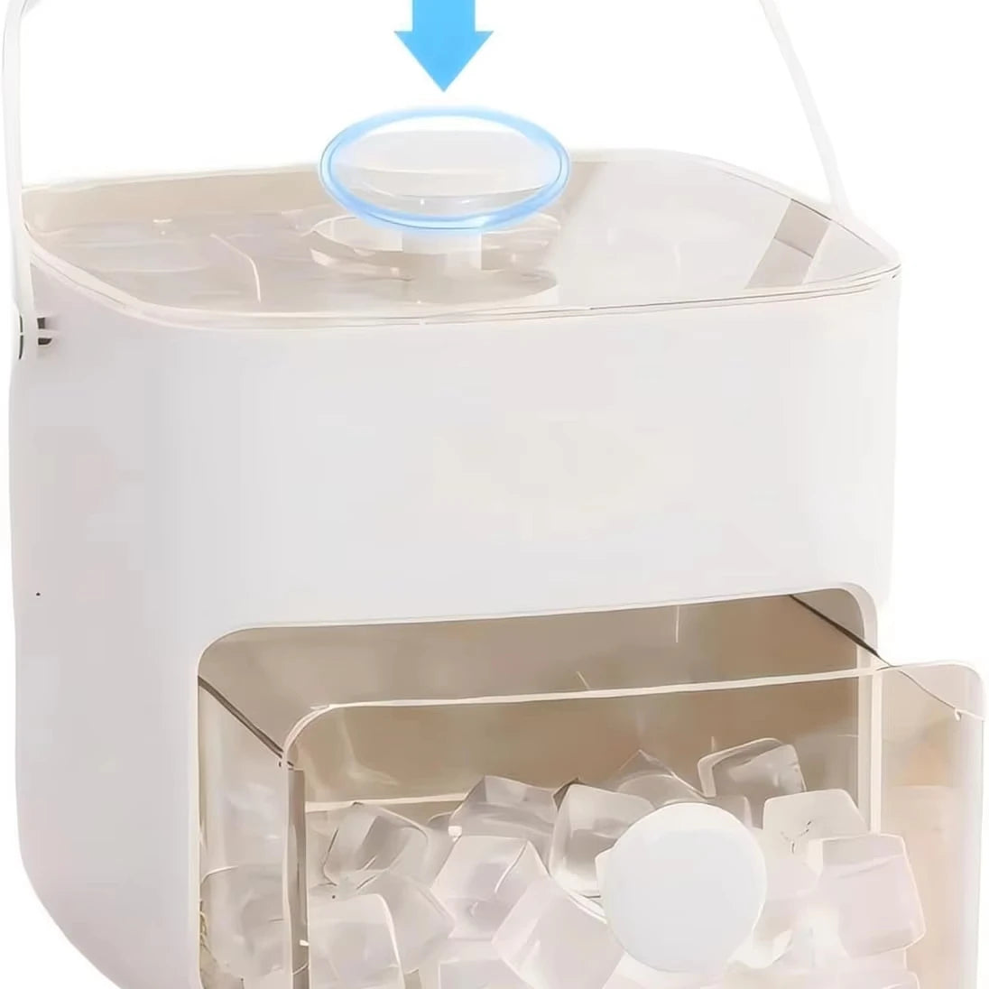 Household Creative Press Type Double Layer Ice Box Multi Grid DIY Quick Release Ice Box Pressure Plate Tray with Cover