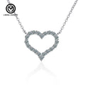 XMZ073 Valentine's Day Gift S925 Sterling Silver Full Zircon Diamond VVS1 Moissanite Love Heart Pendant Necklace Fine Jewelry