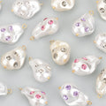 MD90 2pcs/Lot 18K Gold Plated Copper Jewelry Accessories Handmade Pearl Zircons for DIY Necklace & Pendants Charm Findings