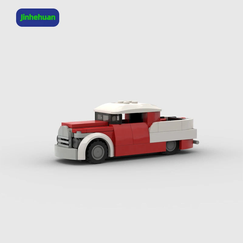 Cheap White and Red Classic Technical Vintage Car Building Blocks for Girls Toys Building Block Sets Car