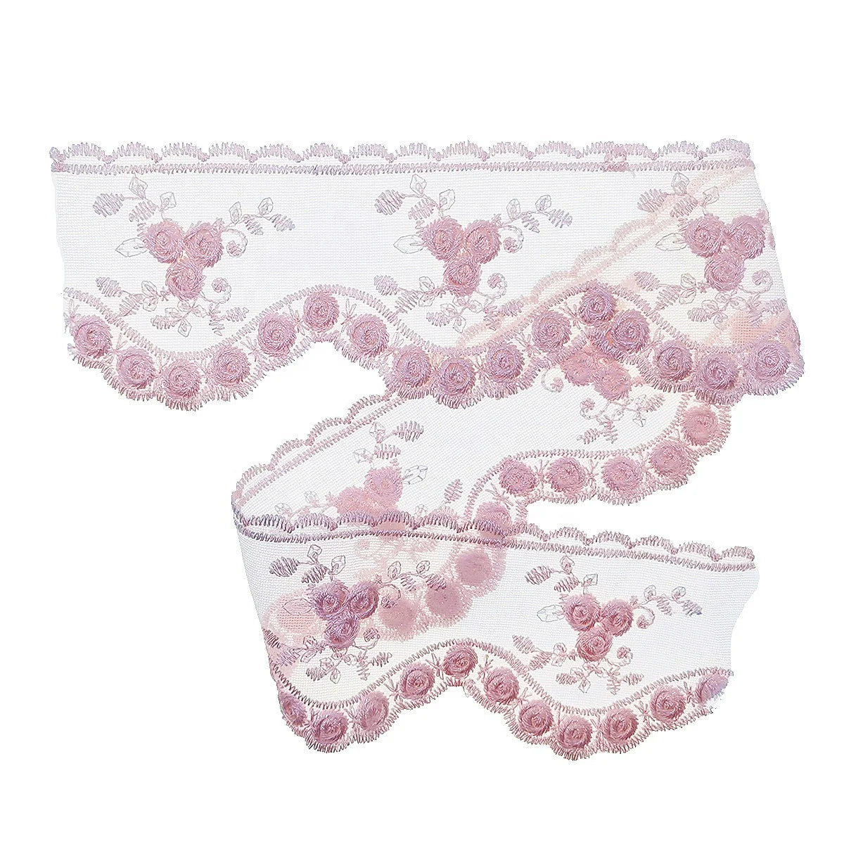 Rose Flower Embroidery Appliques Sew On Cloth Patch Wedding Dress Fabric Applique DIY Craft Decoration Lace Trim