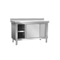 Guanbai Heavy Duty 2 Tier Stainless Steel Assembled Tool Storage Cabinet Sliding Door Cupboard