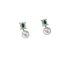 E2257 10-11mm DIY Natural Freshwater Pearl Charm Earrings Mounting Accessory 925 Sterling Silver Gold Plated  Jewelry for Women
