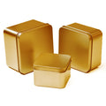 Factory Custom 150ml Rectangle Tinplate Box Gold/Silver Sealing for Cookie Snack Cake Storage for Food Use