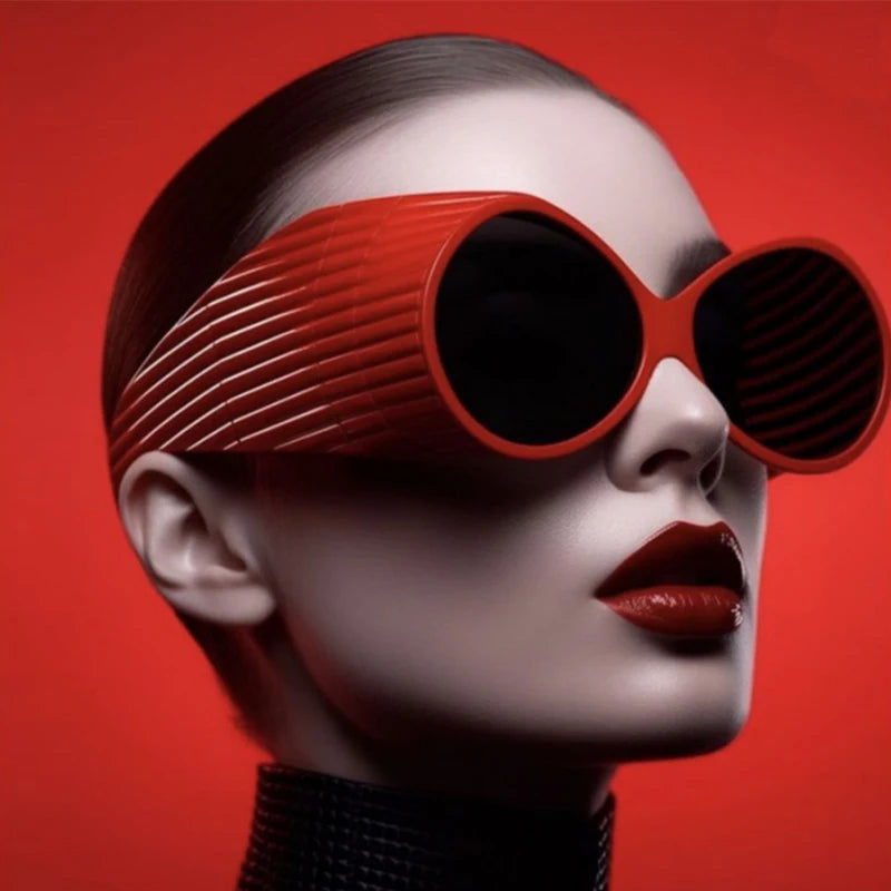 Twooo T1021 Wholesale Colorful Oversized Glasses Round Frame Trendy Sunglasses 2023