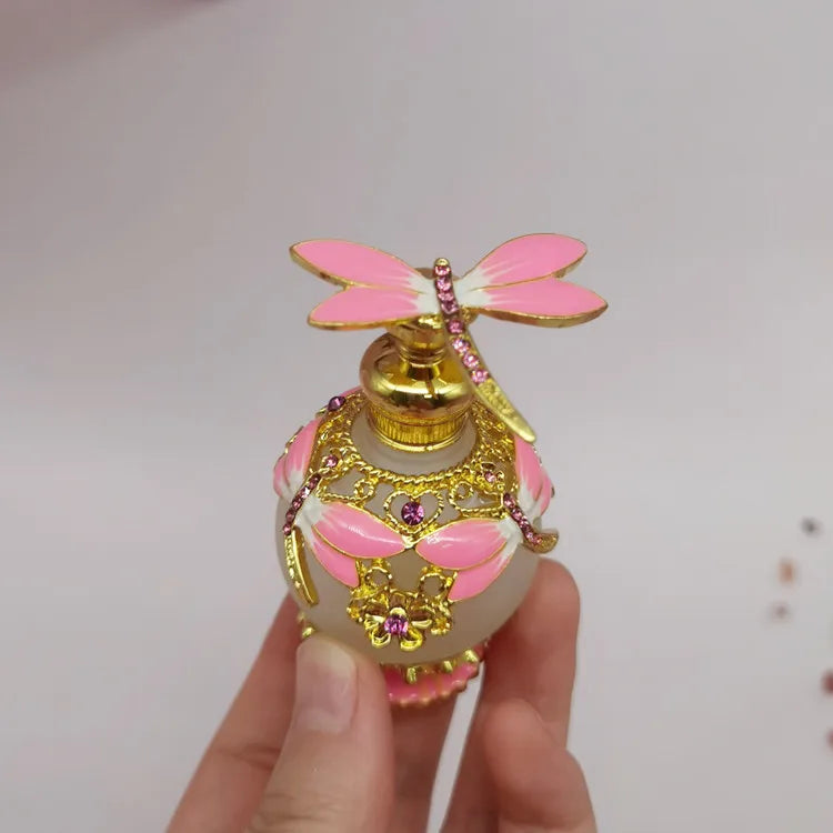 Middle East Dubai Arabian Zinc Alloy 15ml Fragrance Perfume Bottle Essential Oil Attar Bottle Handmade Crafts Metal Bottle