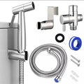 Modern Stainless Steel Wall-Mounted Bidet Sprayer Set for Women's Cold Water Cleaning Shattaf Function for Bathroom Application