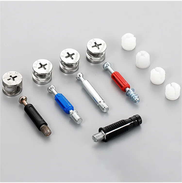 Furniture Fitting Zinc Alloy Three-In-One Connector Screw Bolt Cabinet Cam Lock Dowel Fastener Connecting Eccentric Cam