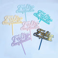 Acrylic Cake Topper Happy Birthday in Spanish for Party Decoration for Cake Decoration