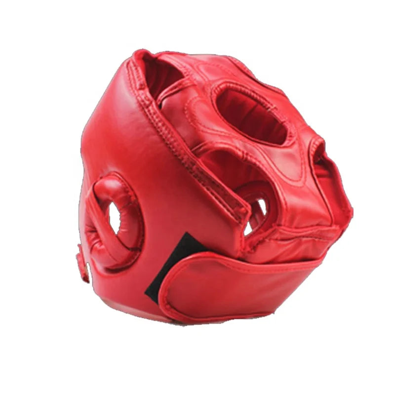 Fugar Brand Boxing Head Guard PU Leather Durable Breathable Customizable Design & Logo for Kickboxing MMA Training All Seasons