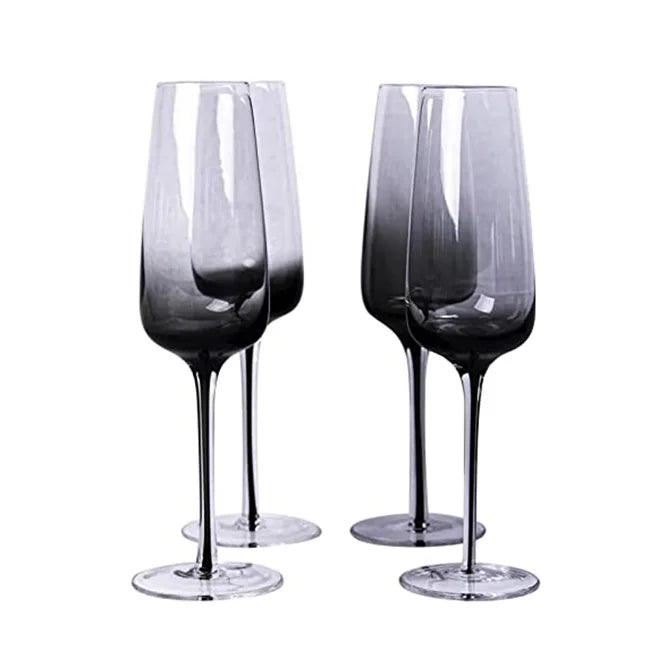 New Arrivals Custom Luxury Wedding Crystal Glass Coupe Glasses Creative Smoke for Champagne Flutes with Custom Logo