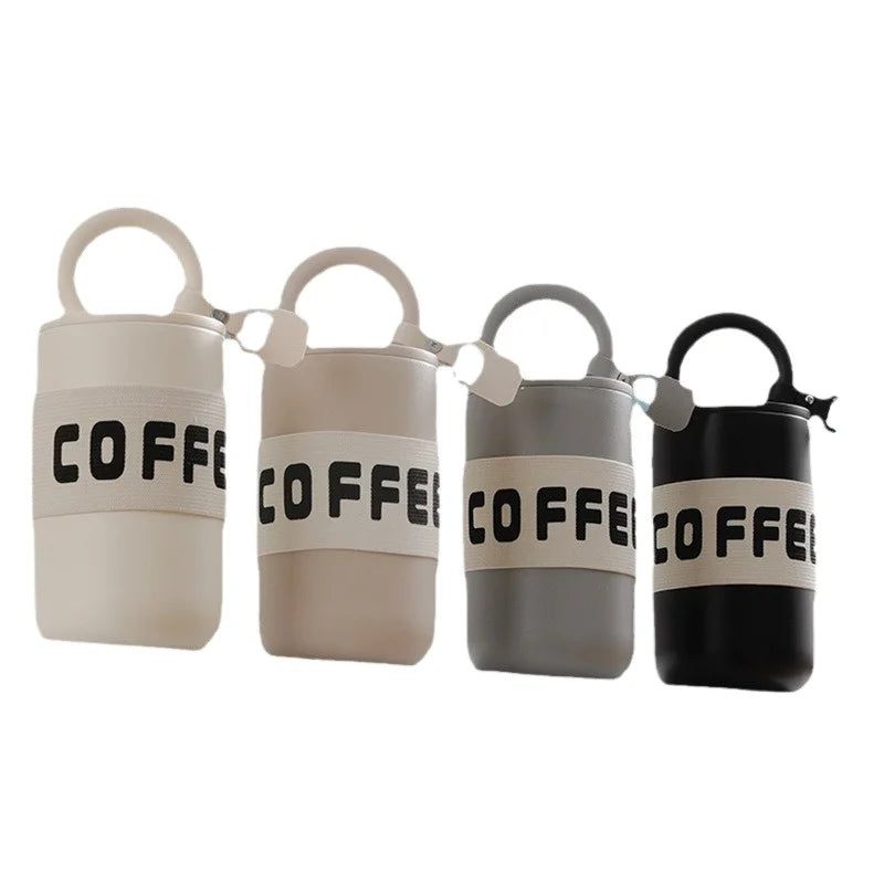 BEAR BENS  Outdoor Travel Office Coffee Stainless Steel Water Bottle 300ml 430ml Insulated Vacuum Mug Bottle Cup with Cup Lock