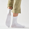 Hot Sale Sweat-absorbing Solid Color Deodorant Summer Pure Cotton Crew Socks for Men