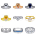 Fine Jewelry Silver Simple Finger Rings Jewelry for Women Rhodium Plating 925 Silver Jewelry Engagement Wedding Rings