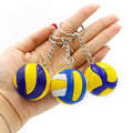 New Arrive 3D Stereo Colour Volleyball Keychain Custom Sports Key Chain Creative Gift Bag Charm Pendant Mini Volleyball Keychain