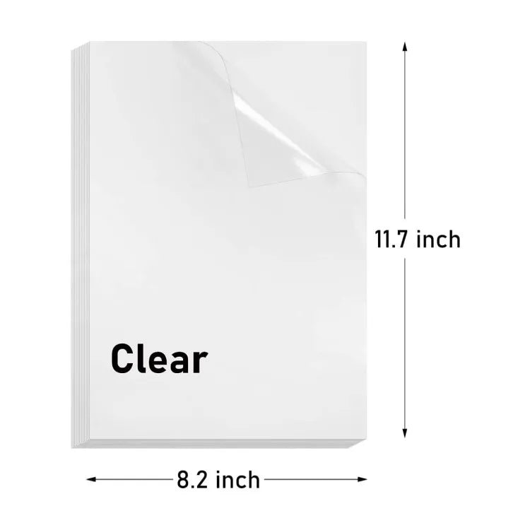 Flexography Inkjet Full Color A3 A4 Waterproof Eco-friendly Barcode Custom Die Cut Self Adhesive Clear Glossy Vinyl Sticker