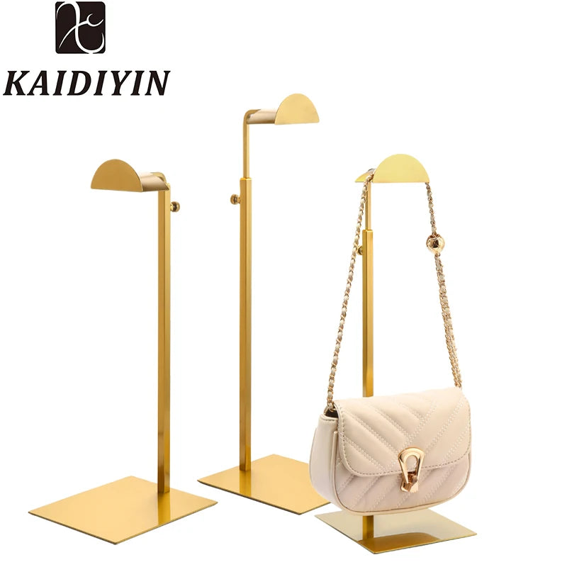 Custom Handbag Holder Stand Display Rack Women Purse Handbag Display Holder Stainless Steel Handbag Holder Stand