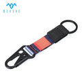 Custom Fashion Keychain Strap Genuine Leather and Nylon Sublimation Keyholder With High Quality Metal Accessory