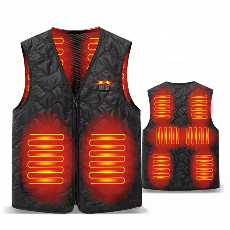 M19 Smart Heated Vest USB Intelligent Heating Adjustable Warm Clothing Jacket Men Women Rechargeable Winter Vest Body Warmer