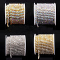 Wholesale SS6-SS38 Rhinestone Trims Chain Crystal  Crystal Rhinestone Cup Chain Sew-On Garment Accessories for Jewelry Chains